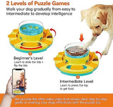 Potaroma Dog Puzzle Toy 2 Levels, Slow Feeder, Pup Food Treat Feeding Dispenser for IQ Training and Entertainment for All Breeds 4.2 Inch Height