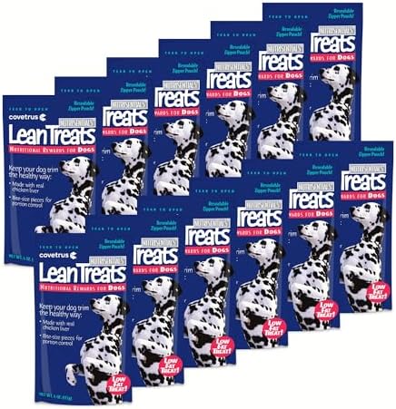 Nutrisential Lean Treats for Dogs - Soft Dog Treats for Small & Medium Dogs - Nutritional Low Fat Bite Size K9 Treats - Chicken Flavor - 12 Pack - 4oz