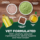 Vet's Best Dental Care Finger Wipes for Dogs, Plaque & Tartar Remover For Teeth, Dog Dental Care Freshens Breath, Teeth Cleaning Finger Wipes for Dogs & Cats, Dog Wipes, Pet Wipes For Cats, 50 Count