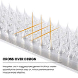 Buzzlett 27.8ft (Pack of 20) Transparent Plastic Bird Spikes for Indoor Outdoor use,Effective Keep Pigeons and Squirrels Away