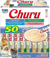 INABA Churu Cat Treats, Grain-Free, Creamy Purée Cat Treat/Topper, Tuna Variety
