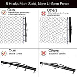 HoLarXuQ Chain Link Fabric Fence Stretcher,5-Thicken Hook Bar,31.5 Inch Woven Wire Stretcher,Fence Stretcher Tool,Steel,Black