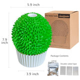 Catnip Feeder - Cat Face Scratcher Wall Corner Massage Comb for Indoor Cats Self Grooming Brush (Green)