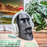Moai Headphone Stand - Universal Headset Holder - Desk Accessory - Stands and Mounts for Desktop - Gaming Setup - Gamer Accessories (Galaxy Black)