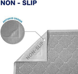 WePet Cat Litter Box Mat, Kitty Premium PVC Pad, Durable Trapping Rug, Phthalate Free, Urine-Resistant, Scatter Control, L 35 x 23 Inch, Cadet Grey