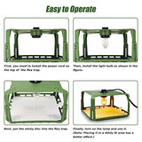 2 Pack Flea Traps for Inside Your Home with 4 Sticky Pads & 6 Bulbs & 2 Electric Wires, Flea Killer Indoor Bed Bug Trap Pest Control, Safe & Harmless, Friendly to Pets & Kids-Adjustable Height, Green