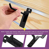 Swpeet 20Pcs 6 Inch Heavy Duty Slatwall Hooks Assortment Kit, Slatwall Accessories Slatwall Panel Hooks Garage Organization Slat Wall Hooks Pegboard Gridwall Hooks Display Hooks for Retail Black