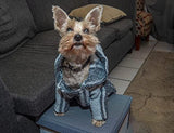 Mexican Dog Poncho Doggo Hoodie Baja Ponchos Blanket for Dogs Costume Pup Crew Pajamas Chihuahua Sweater Clothes from Small, Medium to Big Dog Made in Mexico with Recycled Fabric (4, Gray)