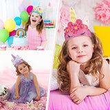 24 Pcs Unicorn Birthday Party Hats Unicorn Paper Party Crown Headbands for Girls Kids, Princess Dress up Unicorn Theme Decorations Favor Supplies Unicorn Party Headbands