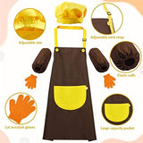 RISICULIS 21 Pieces Toddler Knife, Kids Knife Set Includes Wood Kids Safe Knife, Plastic Toddler Knife, Cutting Board, Apron, Chef Hat, Y Peeler, Crinkle Cutter, Cake Scraper, Gloves, Sandwich Cutter