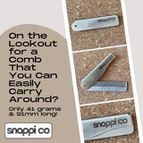 Snappi Co® Metal Folding Beard Comb | 304 Stainless Steel Pocket Comb for Men for Beard Grooming, Hair Styling & Moustache Care | Compact Flip Comb, Portable Mens EDC Accessories | Includes Gift Box