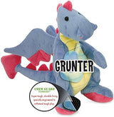 goDog Bubble Plush Dragons Squeaky Dog Toy, Chew Guard Technology - Periwinkle, Large