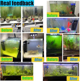 200GPH Aquarium Filter, U-V for Aquarium for 20-75 Gal Tank, Submersible Pump Filter for Green Water and Algae Clean, Ultra-Silent Green Killing Machine with Fish Tank Deodorization