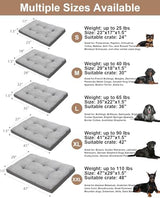 Dog Bed for Crate Washable Extra Large Dog Bed Plush Dog Kennel Pad Pet Sleeping Mat with Anti-Slip Bottom, 47x29 Inch, Grey