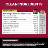 Glucosamine for Dogs Hip and Joint Supplement Chews, Chondroitin Joint Supplement for Dogs, Wuffe Joint Chews for Dogs, Dog Joint Supplement for Pain Relief with MSM, Turmeric - Chicken Flavor- 180 Ct