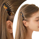 Hair Side Combs - Small French Side Hair Comb Clips for Women Decorative French Twist Hair Styling Accessories -4 Pcs (Tortoise, Brown)