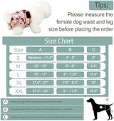 Dog Diapers Female(3 Pack) - No Leak Reusable Diapers for Doggy Female in Period - Highly Absorbent Dog Heat Panties with Adjustable Snaps Cute Dogs S
