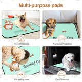 Washable Pee Pads for Dogs 47x32in 2-Pack Thick Reusable Puppy Pads Extra-Absorbent Prevent Leakage Non-Slip for Puppy Playpen, Crate, Whelping Box, Potty Training Reusable,Blue