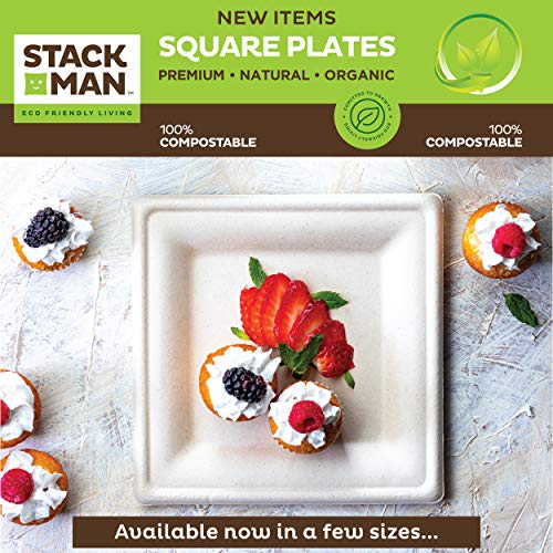 Paper Bowls, 100% Compostable Disposable Soup Bowl [125-Pack] - (PFAS-Free) - (BPI Certified) - [12 oz] Heavy Duty, Eco-Friendly, Biodegradable Bagasse Hot Food Plates and Bowls - Natural Brown