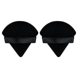 2Pcs Triangle Powder Puffs, Face Makeup Puff for Body Loose Powder Beauty Makeup Tool Black