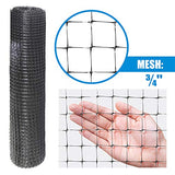 Fencer Wire 7 ft. x 100 ft. Garden & Plant Protective Netting with 3/4" Mesh, Reusable & Doesn't Tangle, Protection Against Bird, Deer and Other Animals, Multiple Choices Available