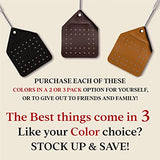 Hope Woodworking Leather Fly Swatter Set (1 Pack) – 17” Amish-Made Fly Swat w/Real Leather Paddle – Fly Swatters Multi Pack w/Metal Handle – Bug Swatter, Mosquito Swatter, Wasp Swatter (Chocolate)
