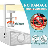 Under Desk Cable Management Tray White, No Drill Desk Cable Management Organizer with Clamp for Desk Wire Management, Desk PC Cord Organizer Accessories & Workspace Organizers for Office, Home(2 Pack)
