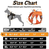 rabbitgoo Dog Harness Small Sized No Pull, Tactical Service Pet Vest with Molle and Control Handle, Adjustable and Reflective Military Harness for Easy Walking and Training, Orange, S