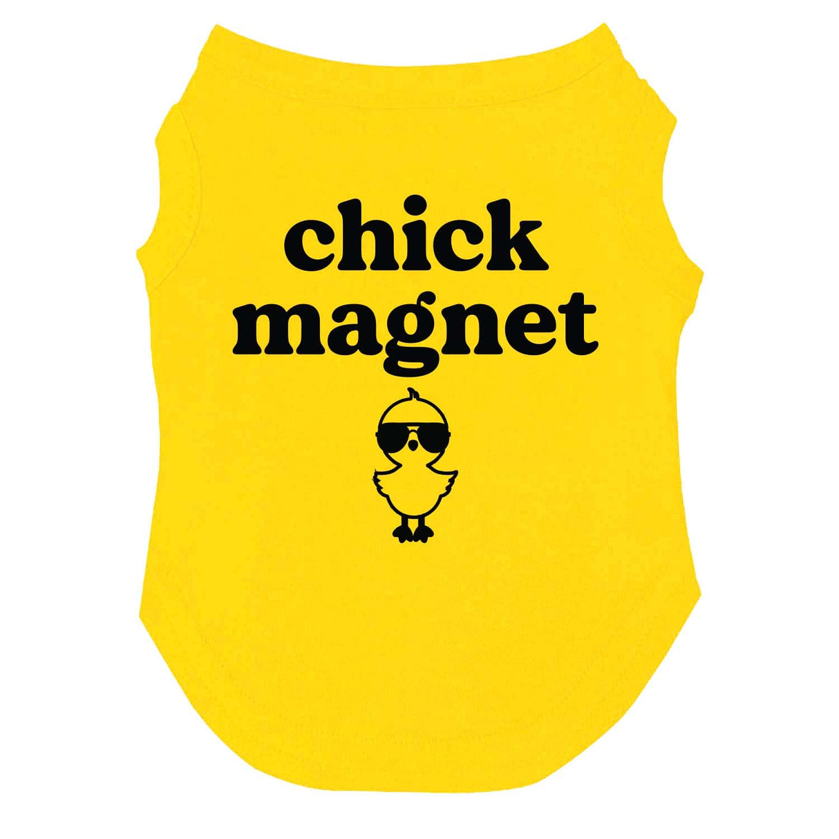 Chick Magnet Easter Dog Tee Shirt Sizes for Puppies, Toys, and Large Breeds (Yellow, 5X-Large 695)