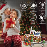 Christmas House Building Kit, Santa’s Visit Block Toys Set, 788 PCS Great Holiday Present Idea for Christmas Scene to Display, Party Gift for Boys Girls 6-10 Years Old