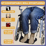Wheelchair Foot Rest Hammock, Wheel Chair Leg Rest w/Rigid Base, Foot Sling for Footrest Replacement Adjustable Height, Anti Clash Leg Support Hammock for Rollator, Wheelchair Accessories