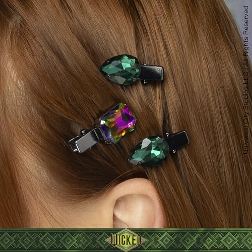 Wicked Elphaba Scrunchie & Hair Clip set - hair clips - hair accessories - hair accessories for girls - gifts for her - Scunci by Conair - 7PK