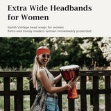 Tyfthui 8 Pack Wide Headbands for Women, Extra Large Head Wraps Hair Accessories for Women (Color E)