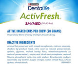 DentaLife ActivFresh Dog Chews for Small and Medium Dogs 20-40 lbs., Dental Chews to Freshen Breath, Chicken Flavor, 15.5 oz., 21 Chews - 21 ct. Pouch