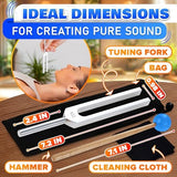 432 Hz Tuning Fork - Chakra Tuning Forks Set with Cleaning Cloth and Bag Sound Diapason Tunning Fork Music Tuning Accessories - Chakra Tuning Fork