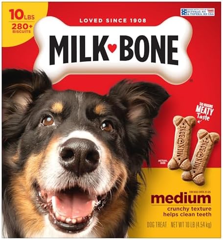 Milk-Bone Original Dog Treats Biscuits for Medium Dogs, 10 Pound