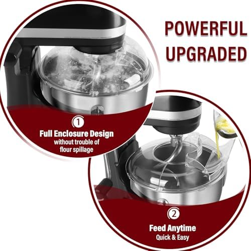 Pouring Shield for KitchenAid Stand Mixers Bowl Lift 6-7 QT Stainless Steel (Only),Safety Pouring Shield,Splatter Guard for Kitchen aid Mixer Bowl,Kitchen aid Accessories and Attachments