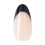 Core, Press On Nails, Nail glue included, 'Full of Fun', Black, Medium Size, Almond Shape, Includes 32 Nails, 2g Glue, 1 Manicure Stick, 1 Mini File