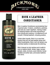Bick 4 Leather Conditioner and Leather Cleaner 16 oz - Will Not Darken Leather - Safe For All Leather Apparel, Furniture, Jackets, Shoes, Auto Interiors, Bags & All Other Leather Accessories