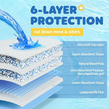 100-Pack X-Large Puppy Pads - 34'' x 28'' Pee Pads for Dogs Potty Training with Leak-Proof Quick-Dry Design, 6-Layer Wee Wee Pads for Dogs