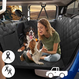 XL Truck Back Seat Extender for Dogs, Dog Seat Cover Back Seat Supports 400lbs, Hard Bottom Pet Seat Covers for Crew Cab Trucks, Dog Hammock for F150, RAM1500, Sierra, Tundra, Silverado, Titan Black