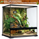 Reptile Thermometer and Humidity Gauge,4PCS Digital Adhesive Reptile Hydrometer Thermomete Tank Accessories,Reptile Terrarium Thermomete Pet Supplies for Snake,Bearded