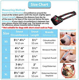 LUCKYPAW Dog Muzzle, Soft Muzzles for Small Medium Large Dogs, Breathable Mouth Cover to Stop Biting and Chewing with Pattern, Allows Panting and Drinking (L-(Snout 7"-9½"), Black Bone)