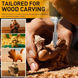 Wood Carving Drill Bits Set Compatible with Dremel Rotary Tool 5 Different Engraving Drill Accessories Bit Wood Grinding Woodworking Tool with 3mm Shank for DIY Carving Drilling Micro Sculpture