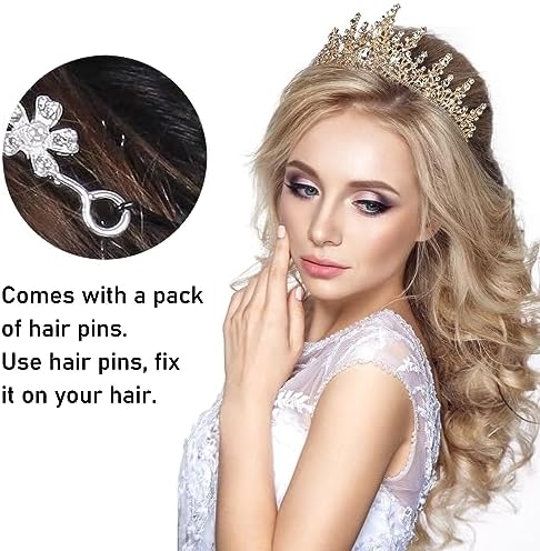 COCIDE Silver Tiara and Crown for Women Crystal Queen Crowns Rhinestone Princess Tiaras for Girl Bride Wedding Hair Accessories for Bridal Birthday Party Prom Halloween Cos-play Costume Christmas