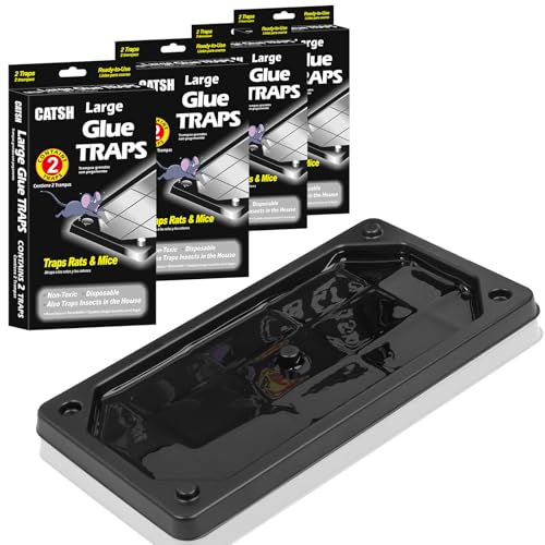 CATSH Rat Mouse Glue Traps 8 Count, Large