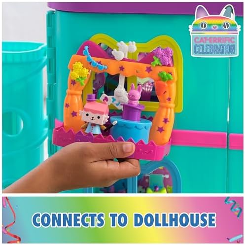 Gabby's Dollhouse, Baby Box Talent Show Balcony Playset, 8-Pcs with Toy Figures, Doll House Accessories & Sensory Play, Kids Toys for Girls & Boys 3+