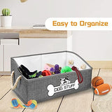 Dog Toy Box, Large Dog Toys Storage with Handle, Fabric Trapezoid Dog Toy Bin, Collapsible Basket Chest Organizer, Perfect for Pet Toys, Blankets, Dog Toys and Accessories,Light Grey