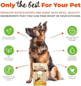 NutriChomps Dog Chews- 6-inch Braids,Easy to Digest, Rawhide-Free Dog Treats, Healthy, 4 Count, Real Chicken, Peanut Butter and Milk Flavors, Bundle of 3