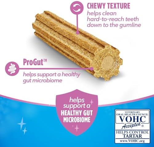 DentaLife Plus Digestive Support Dog Treats for Small and Medium Dogs, Cleans Teeth, Freshens Breath, & Supports Healthy Gut, Chicken & Pumpkin Flavor, 14.4 oz., 19 Chews - 19 ct. Pouch